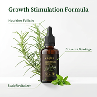 Huile 100% Pure Biologique Romarin Menthe pour la Croissance Capillaire et le Renforcement du Cuir Chevelu - Hydratante et Lissante pour Cheveux Affinés