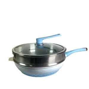 Produttori diretta salute ceramica non-stick pan gradiente padella multi-funzionale