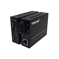 Convertisseur de média optique Fast Ethernet TiNCAM 1310nm 20km longue distance 10/100M RJ45 connecteur SC pour caméra CCTV FTTH