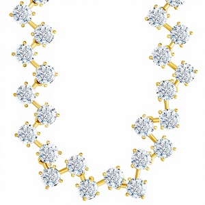 Collier ras-<span class=keywords><strong>de</strong></span>-<span class=keywords><strong>cou</strong></span> Gemnel <span class=keywords><strong>de</strong></span> luxe <span class=keywords><strong>en</strong></span> moissanite, argent sterling 925, plaqué <span class=keywords><strong>or</strong></span>, chaînes blanches brillantes, personnalisable - Product Image 3