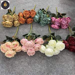 Floristería EV que suministra flores decorativas para bodas, decoración del hogar, flores artificiales, ramo de rosas de seda - Product Image 6