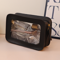Trousse de Toilette et Organisateur de Maquillage en Cuir PVC Imperméable pour Articles de Bain et Cosmétiques