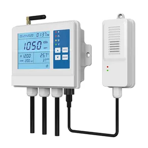 Compteur de dioxyde de carbone contrôleur de CO2, outil pour serre de mesure du CO2 0-5000 PPM pour Valve de contrôle et ventilateur