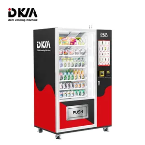 DKM kulkas layar sentuh dingin Kombo minuman soda lembut minuman dan makanan ringan mesin penjual untuk makanan dan minuman barang-barang ritel
