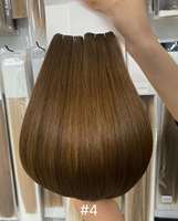 Extensions de cheveux humains blondes avec mèches, 50g/paquet