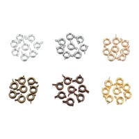 Fermoir à ressort 6 mm pour collier, fermoir anneau en O, connecteur d'extrémité pour bracelet de bijoux faits main DIY, vente en gros de perles et pierres précieuses