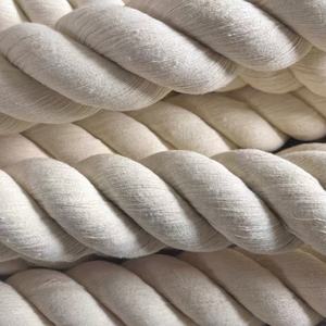 4mm 6mm 8mm 10mm 12mm 15mm 18mm 20mm all'ingrosso cavo naturale <span class=keywords><strong>macramè</strong></span> <span class=keywords><strong>corda</strong></span> di cotone intrecciata 3ply - Product Image 2
