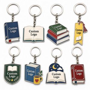 Llaveros Personalizados al por Mayor con Diseño de Logotipo, Recuerdos del Día Mundial del Libro, Promociones para Librerías, Llavero de Metal - Product Image 1