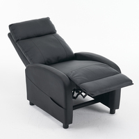 Fauteuil inclinable moderne en cuir PU avec fonction de relaxation, fauteuil d'appoint extensible en cuir synthétique pour salon