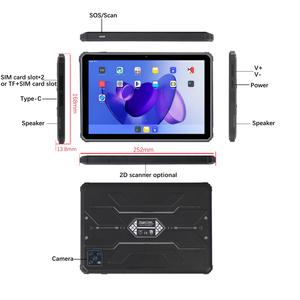 New 5G LTE <strong>Dual</strong> <strong>SIM</strong> Tablet PC 10.1" <strong>Android</strong> 14 OS 8G+256GB MTK6877 <strong>CPU</strong> 2D Barcode Scanning Supports WiFi 6 NFC 10000mAh - Product Image 2