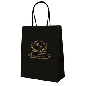 Bolsa de Papel Kraft Personalizada con Cierre Magnético, Bolsa Negra para Empacar Ropa con Logotipo para Promoción - Product Image 1