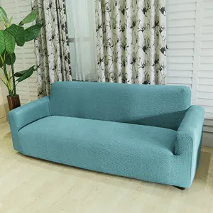 Washable Soft Non Slip 2 3 Seats Sofa Couch Cover Blue Elastic Couch Cover Slipcover