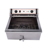 Friteuse électrique de luxe à réservoir unique de 30 L, à température variable, pour poulet, beignets et autres aliments