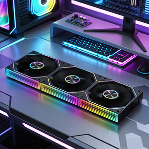Ventilateur de boîtier PC gaming TJCOOLER Prism Blocks Gen 10 120mm ARGB avec raccordement sans fil, contrôle de température PWM, roulement fluide et effet miroir infini - Product Image 5