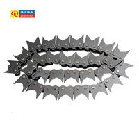 Cadena de Rodillos de Hierro QJ de Alta Calidad 08B, Dientes Puntiagudos, Certificación ISO9001:2000, Paso Personalizado, 2-130kn de Tensión, Cadenas de Transmisión