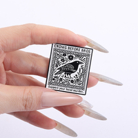 Gagak sebelum Bros pin Enamel mendukung pembunuhan lokal Anda Retro Punk geometris Bros kerah perhiasan lencana grosir