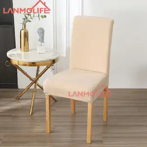 Excellent Quality 70-75cm Dining Chair Cover For Home Hotel Wedding Banquet Party Occasions Plain Style With High Seat Back