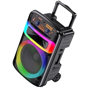 Portable Rechargeable Trolley <b>Speaker</b> 12 In 40W LED Light Bluetooth TWS SD <b>USB</b> KK 12101 - Product Image 4