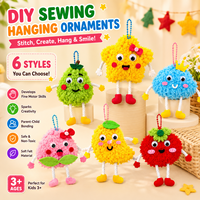 Kits de broderie et de couture DIY pour enfants, pour la création de pendentifs suspendus en feutre, pack de matériaux faits main pour la maison et Thanksgiving