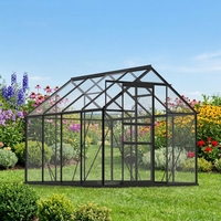 Mini serre de jardin, couverte de plaques de polycarbonate, structure en aluminium, kit de serre de jardin de taille moyenne