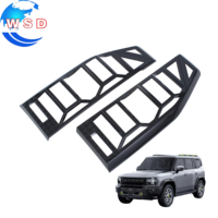 Accessoires extérieurs de voiture : Cache-feux arrière en ABS noir piano, cadre décoratif de protection pour feux arrière, garniture de protection pour Jetour T2