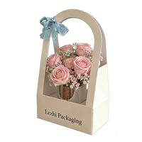 Boîte à fleurs en papier personnalisée de luxe, Caja Para Rosas, emballage cadeau pour bouquets, Fête des mères, Saint-Valentin