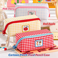 Sac à crayons portable mignon, sac de rangement multifonctionnel pour la papeterie, pour les étudiants, organisation des fournitures scolaires quotidiennes
