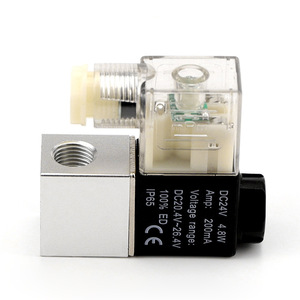 2V025-08 โซลินอยด์วาล์ว 1/4 นิ้ว DC24V 200mA วาล์วควบคุมแก๊ส อุณหภูมิปกติ 0-1 เมกะปาสคาล IP65 - Product Image 4
