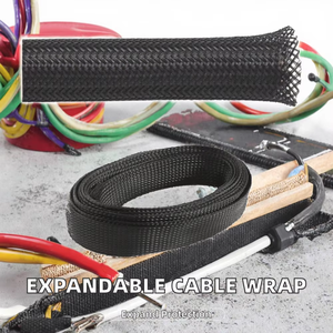 <span class=keywords><strong>Gaine</strong></span> tressée extensible noire en PET <span class=keywords><strong>pour</strong></span> l'organisation générale des câbles, tube de gestion des fils <span class=keywords><strong>pour</strong></span> PC - Product Image 5