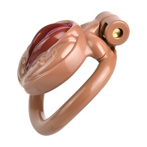 FRRK Skin Color Pussy Design Chastity Device Cock Cage Penis Lock in Lust <b>for</b> <b>Men</b> Bdsm Bondage Lock Chastity Cage Sex <b>Toys</b> - Product Image 4
