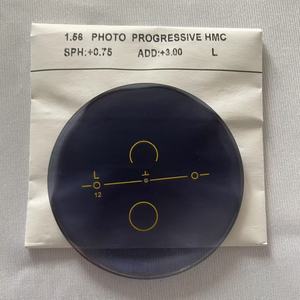 CR 39 1.56 Lentilles progressives <span class=keywords><strong>photochromiques</strong></span> brun gris avec résine de protection UV400 bleue Revêtement HMC <span class=keywords><strong>Prix</strong></span> d'usine en Chine - Product Image 4