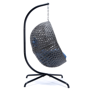 Chaise d'oscillation de Patio <span class=keywords><strong>en</strong></span> <span class=keywords><strong>osier</strong></span> de loisirs de chaise d'<span class=keywords><strong>oeuf</strong></span> de rotin accrochant extérieur - Product Image 3