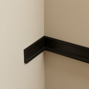 Profili decorativi per angoli interni in PVC nero opaco, design moderno per pannelli murali, decorazioni per la casa - Product Image 2