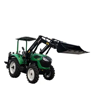 Tracteurs à pédales suspendues de 90hp 4wd tracteur agricole avec chargement frontal et pelleteuse