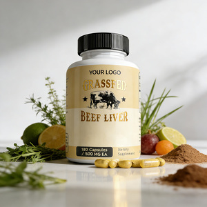Cápsulas de Hígado de Res Alimentado con Pasto Natural, Certificado GMP, 180 Cápsulas, 500 mg EA para Apoyo Nutricional - Product Image 6