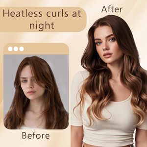 Nouveau <span class=keywords><strong>Bandeau</strong></span> Boucleur Sans Chaleur pour Cheveux Longs, à Porter Pendant la Nuit, <span class=keywords><strong>avec</strong></span> Ruban Doux Enveloppant - Product Image 2