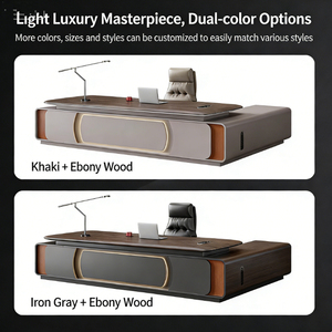 Conjunto <span class=keywords><strong>de</strong></span> Escritorio y Silla <span class=keywords><strong>de</strong></span> Oficina <span class=keywords><strong>de</strong></span> Alta Gama, Estilo Moderno, Minimalista y Sofisticado, Ideal para Directores Ejecutivos, Gerentes y Supervisores - Product Image 4