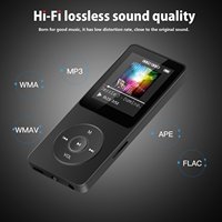 Reproductor de Música MP3 y Video MP4 para Niños y Adultos con Pantalla de 1.8 Pulgadas, Altavoz, Radio FM y Grabadora de Voz Portátil