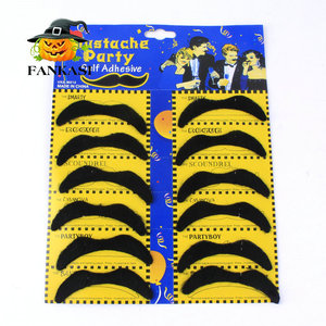 หนวดปลอมสีดำแบบติดเอง 12 ชิ้น สำหรับงานปาร์ตี้ฮาโลวีน - Product Image 1