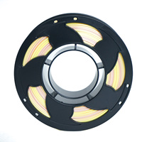 Filament d'imprimante 3D PLA 1,75 mm, couleur arc-en-ciel dégradée, 250 g (2,2 lb), translucide, PLA SilkMatte, paillettes dégradées