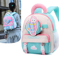 Nouveau Sac à Dos Scolaire pour Enfants Maternelle 3-6 Ans Garçons Filles Sac à Dos Cartoon Fermeture Éclair Polyester Respirant Nylon à la Mode