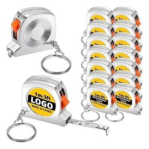 3ft <b>Mini</b> Tape Measure Keychain Retractable Steel Ruler Imperial Metric Dual <b>Scale</b> Pocket Tool for US Promotional Gift Bulk - Product Image 1