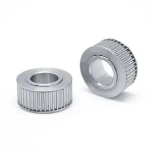 Kualitas tinggi Aluminium mesin kecil katrol konveyor 4 inci lebar sabuk Drive Timing Pulley