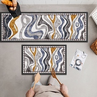 Tapis de cuisine en velours cristal, vente directe d'usine, confortable, sûr, lavable, absorbant, ensemble de tapis de cuisine
