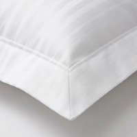 Tissu Jacquard Dobby 100% Coton, Largeur 280 cm, 300TC, Rayures Satinées de 1 cm pour Draps d'Hôtel, Housse de Couette