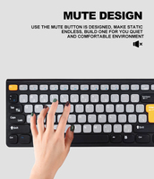 Clavier de bureau au design moderne, clavier sans fil 2.4G de haute qualité pour ordinateur portable Windows, ordinateur de bureau, clavier personnalisable
