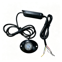 Feu de signalisation d'avertissement à grille LED 24W, montage latéral, boîtier en alliage d'aluminium, clignotant multicolore d'urgence pour camion