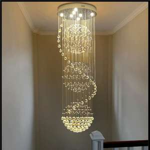 Moderne gouden chromen restaurant huisdecoratie hotel bruiloft kristallen plafondlamp hanglamp kristallen kroonluchter - Product Image 6