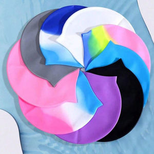 หมวกว่ายน้ำซิลิโคนแบบกำหนดเองพร้อม - Product Image 1