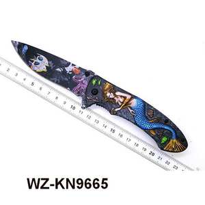 مواد من الستانلس ستيل نوع التخييم بقاء أداة الجيب الطي سكين دائرية للورق - Product Image 3